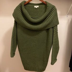 Oversized Green Knit Sweater